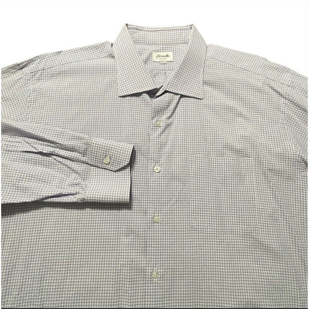 Hamilton Co. Shirt Mens XXL Modern LS Button Down USA Gingham Plaid Pink & Blue